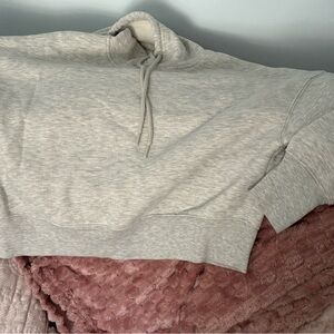 Grey sweatsuit with wide leg pants